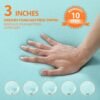 3 Inch Gel Memory Foam Mattress Topper Queen Size, Mattress Pad Cover for Pressure Relief, Bed Topper with Removable Cover, Soft & Breathable, Black - Image 4
