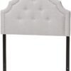 Baxton Studio Cora Modern and Contemporary Greyish Beige Fabric Upholstered Twin Size Headboard - Image 4