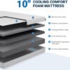 Avenco Twin Mattress 10 Inch, Memory Foam Twin Size Mattress in a Box for Comfort Sleep & Pressure Relief, CertiPUR-US Certified Twin Mattresses Medium Firm - Image 3
