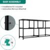 YITAHOME Wide Storage Tower with 5 Drawers - Fabric Dresser, Organizer Unit for Bedroom, Living Room, Closets - Sturdy Steel Frame, Easy Pull Fabric Bins & Wooden Top (Black/Grey) - Image 8