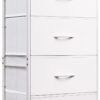 WLIVE Dresser with 4 Drawers, Storage Tower, Organizer Unit, Fabric Dresser for Bedroom, Hallway, Entryway, Closets, Sturdy Steel Frame, Wood Top, Easy Pull Handle, White - Image 2