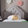 Baxton Studio Cora Modern and Contemporary Greyish Beige Fabric Upholstered Twin Size Headboard - Image 3