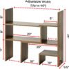 Yak About It Compact Adjustable Dorm Desk Bookshelf - Rustic - Image 4