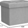 Storage Ottoman Foot Rest Stool, Storage Bench, Storage Ottoman Bench with Storage Bins, Foldable Ottoman for Student Dormitory, Living Room, Bedroom and Entryway Item Storage16 X 12 X 12 - Image 4