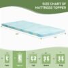 2 Inch Mattress Topper Twin XL Size, Gel Memory Foam Mattress Pad, CertiPUR-US Certified, Ventilated Bed Topper for Pressure Relief Back Pain, Blue - Image 10
