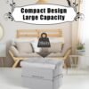 Storage Ottoman Foot Rest Stool, Storage Bench, Storage Ottoman Bench with Storage Bins, Foldable Ottoman for Student Dormitory, Living Room, Bedroom and Entryway Item Storage16 X 12 X 12 - Image 5