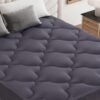 Belffin Pillow Top Mattress Topper Twin XL Size, Mattress Pad Cover 8-21 Inch Deep Pocket, Bed Mattress Protector for Back Pain Relief Soft Breathable Overfilled Down Alternative Filling, Grey - Image 2