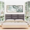 Tbfit Upholstered Wall Mounted Headboard Bed, Peel and Stick Soundproof Headboards, Tufted Floating Dorm Bed Headboard, Each Panel Sized 10” x 24” (Grey, 12) - Image 4