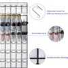 35 Pockets Over the Door Shoe Organizer, Hanging Shoe Organizer for Door with 35 Mesh Pockets Large Capacity Shoe Hanging Storage Bag with 4 Metal Hooks (White-1Pack) - Image 3