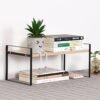 YGYQZ Wood Office Desk Shelf Organizer - Desktop Supplies Cute Dresser Top Organization Storage Rack and Cubicle Decor Aesthetic Bookshelf for Women Man and Kids (Black Wood-Single Tier) - Image 10