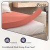 3 Inch High Density Foam Mattress Topper Twin XL in a Box, Bed Topper Twin XL, Plush Feel Pressure Relieving Certi PUR-US Certified Dorm Room Essentials Mattress Pad Pink - Image 4