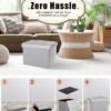 Storage Ottoman Foot Rest Stool, Storage Bench, Storage Ottoman Bench with Storage Bins, Foldable Ottoman for Student Dormitory, Living Room, Bedroom and Entryway Item Storage16 X 12 X 12 - Image 7