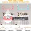 8-Pack-Closet-Organizers-and-Storage,Clothes-Organizer-Hangers for Heavy Clothes Sturdy Home Closet Organization and Storage,College-Dorm-Room-Essentials for Girls,Closet-Storage-Space-Saving-Hangers - Image 7