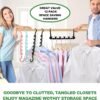 12-Pack-Closet-Organizers-and-Storage,Closet-Organizer-Hanger for Heavy Clothes,Sturdy Closet-Organization-and-Storage-Hangers-Space-Saving for Wardrobe,Dorm-Room-Essentials for College Students Girls - Image 8