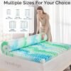 2 Inch 7-Zone Twin XL Memory Foam Mattress Topper College Dorm Extra Long Egg Crate Cooling Gel Infused Mattress Pad Bed Topper for Pressure Relief Soft & Breathable, CertiPUR-US Certified - Image 8