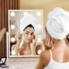 Vanity Mirror with Lights, Lighted Makeup Mirror Hollywood Makeup Mirror with 9 Dimmable Bulbs and 3 Color Lighting Modes, Smart Touch Control, 360°Rotation - Image 7