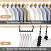 4 Pack College-Dorm-Room-Essentials for Girls,Closet-Organizers and Storage,Closet-Storage Plastic Clothes Hangers with 5 Holes Hangers Space Saving - Image 8