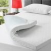 bedluxury 3 Inch TwinXL Size Mattress Topper Gel Memory Foam, High Density Soft Foam Mattress Pad Cover for Pressure Relief, Bed Topper with Removable Breathable Cover - Image 2