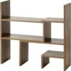 Yak About It Compact Adjustable Dorm Desk Bookshelf - Rustic - Image 5