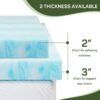 2 Inch Mattress Topper Twin XL Size, Gel Memory Foam Mattress Pad, CertiPUR-US Certified, Ventilated Bed Topper for Pressure Relief Back Pain, Blue - Image 8
