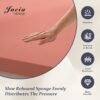 3 Inch High Density Foam Mattress Topper Twin XL in a Box, Bed Topper Twin XL, Plush Feel Pressure Relieving Certi PUR-US Certified Dorm Room Essentials Mattress Pad Pink - Image 3