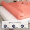 3 Inch High Density Foam Mattress Topper Twin XL in a Box, Bed Topper Twin XL, Plush Feel Pressure Relieving Certi PUR-US Certified Dorm Room Essentials Mattress Pad Pink - Image 7