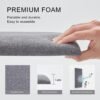 Tbfit Upholstered Wall Mounted Headboard Bed, Peel and Stick Soundproof Headboards, Tufted Floating Dorm Bed Headboard, Each Panel Sized 10” x 24” (Grey, 12) - Image 6
