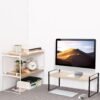 YGYQZ Wood Office Desk Shelf Organizer - Desktop Supplies Cute Dresser Top Organization Storage Rack and Cubicle Decor Aesthetic Bookshelf for Women Man and Kids (Black Wood-Single Tier) - Image 4