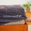 Belffin Pillow Top Mattress Topper Twin XL Size, Mattress Pad Cover 8-21 Inch Deep Pocket, Bed Mattress Protector for Back Pain Relief Soft Breathable Overfilled Down Alternative Filling, Grey - Image 7