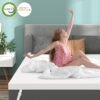 3 Inch Firm Mattress Topper Queen, Gel Infused Ventilated Bed Topper for Back Pain Relief - Firm Foam Mattress Topper, CertiPUR-US Certified - Image 8