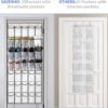 35 Pockets Over the Door Shoe Organizer, Hanging Shoe Organizer for Door with 35 Mesh Pockets Large Capacity Shoe Hanging Storage Bag with 4 Metal Hooks (White-1Pack) - Image 7