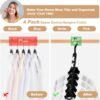 4 Pack College-Dorm-Room-Essentials for Girls,Closet-Organizers and Storage,Closet-Storage Plastic Clothes Hangers with 5 Holes Hangers Space Saving - Image 7