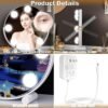 Vanity Mirror with Lights, 13" Hollywood Mirror Tabletop Makeup Mirror with 7 Dimmable LED Bulbs, Large Lighted Mirror for Bedroom Smart Touch Control 3 Colors Light 360°Rotation, - Image 9