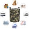 62L Round Laundry Hamper Camouflage Pattern Storage Basket Waterproof Coating Green Camo Organizer Bin For Nursery Clothes Toys - Image 6