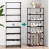 4 Tier Small Shoe Rack, Narrow Stackable Shoe Shelf for Kids Toddler Adult, Lightweight Shoe Rack Stand for Closet Dorm Storage Organizer, Front Door Entrance, Entryway - Image 6