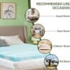 2 Inch Mattress Topper Twin XL Size, Gel Memory Foam Mattress Pad, CertiPUR-US Certified, Ventilated Bed Topper for Pressure Relief Back Pain, Blue - Image 9