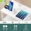 Yoobure White Night Stand with Charging Station, LED Nightstand for Bedroom, Bedside Tables with Adjustable Fabric Drawer, 3-Tier End Table Living Room, Small Side Table with Storage - Image 6