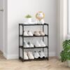 4 Tier Small Shoe Rack, Narrow Stackable Shoe Shelf for Kids Toddler Adult, Lightweight Shoe Rack Stand for Closet Dorm Storage Organizer, Front Door Entrance, Entryway - Image 5