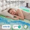 2 Inch 7-Zone Twin XL Memory Foam Mattress Topper College Dorm Extra Long Egg Crate Cooling Gel Infused Mattress Pad Bed Topper for Pressure Relief Soft & Breathable, CertiPUR-US Certified - Image 5