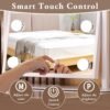 Vanity Mirror with Lights, Lighted Makeup Mirror Hollywood Makeup Mirror with 9 Dimmable Bulbs and 3 Color Lighting Modes, Smart Touch Control, 360°Rotation - Image 5