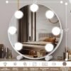 Vanity Mirror with Lights, 13" Hollywood Mirror Tabletop Makeup Mirror with 7 Dimmable LED Bulbs, Large Lighted Mirror for Bedroom Smart Touch Control 3 Colors Light 360°Rotation, - Image 8