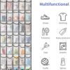 35 Pockets Over the Door Shoe Organizer, Hanging Shoe Organizer for Door with 35 Mesh Pockets Large Capacity Shoe Hanging Storage Bag with 4 Metal Hooks (White-1Pack) - Image 8