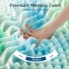 2 Inch 7-Zone Twin XL Memory Foam Mattress Topper College Dorm Extra Long Egg Crate Cooling Gel Infused Mattress Pad Bed Topper for Pressure Relief Soft & Breathable, CertiPUR-US Certified - Image 7