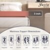 3 Inch High Density Foam Mattress Topper Twin XL in a Box, Bed Topper Twin XL, Plush Feel Pressure Relieving Certi PUR-US Certified Dorm Room Essentials Mattress Pad Pink - Image 5