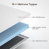3 Inch Firm Mattress Topper Queen, Gel Infused Ventilated Bed Topper for Back Pain Relief - Firm Foam Mattress Topper, CertiPUR-US Certified - Image 3