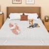 Zenzy 4" Twin Waterproof Mattress Topper Cover, [100% Waterproof] [Ultra-Soft] Cover for Mattress Topper, Washable & with Adjustable Straps, Oeko-TEX Certified [Only Cover]- Beige - Image 8