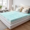 2 Inch Mattress Topper Twin XL Size, Gel Memory Foam Mattress Pad, CertiPUR-US Certified, Ventilated Bed Topper for Pressure Relief Back Pain, Blue - Image 2