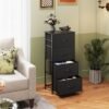 WLIVE Dresser with 4 Drawers, Fabric Storage Tower, Organizer Unit for Bedroom, Hallway, Entryway, Closets, Sturdy Steel Frame, Wood Top, Easy Pull Handle, Charcoal Black - Image 3