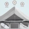 3 Inch Firm Mattress Topper Queen, Gel Infused Ventilated Bed Topper for Back Pain Relief - Firm Foam Mattress Topper, CertiPUR-US Certified - Image 7
