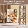 Vanity Mirror with Lights, Lighted Makeup Mirror Hollywood Makeup Mirror with 9 Dimmable Bulbs and 3 Color Lighting Modes, Smart Touch Control, 360°Rotation - Image 4